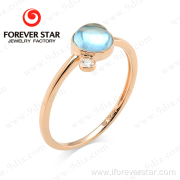 Blue Topaz Ring Simple 18k Gold Ring Designs